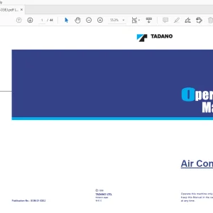 Tadano Air Conditioner Operation Manual - PDF