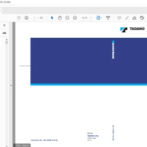Tadano All Terrain Crane AR-1200M Operation Manual  - PDF DOWNLOAD