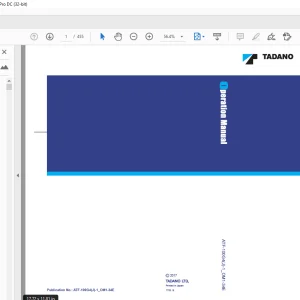 Tadano All Terrain Crane ATF100G-4 Operation Manual PDF