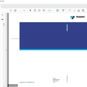 Tadano Crane Carrier RTF300-6 Operation Manual - PDF DOWNLOAD