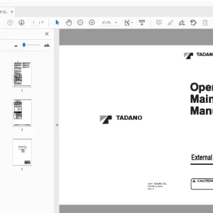 Tadano External Warning Lamps Operation & Maintenance Manual - PDF