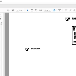 Tadano Forklift TS-75M HYDRAULIC CRANE OPERATION AND MAINTENANCE MANUAL