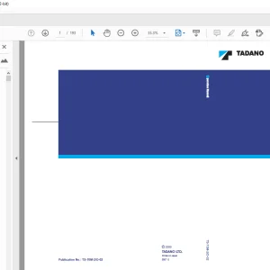 Tadano Forklift Truck Mounted Crane TS-70M Operation Manual - PDF DOWNLOAD