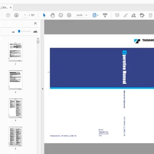 Tadano GR-1600XL Grúa Todo Terreno Manual de Operación - PDF