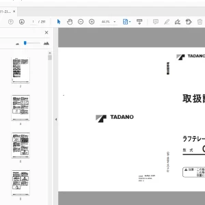 Tadano GR-160N-1 ラフテレーンクレーン 取扱説明書 - PDF
