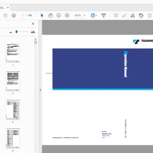 Tadano GR-800EX Rough Terrain Crane Operation Manual - PDF