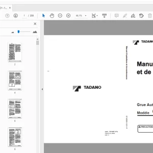 Tadano GT-550EX-1 Manuel d'opérations et de maintenance - PDF