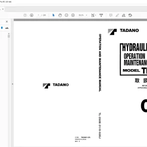 Tadano Hydraulic Crane TL-250E Operation and Maintenance Manual