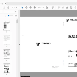Tadano RTF101-4 クレーンキャリア 取扱説明書 - PDF DOWNLOAD