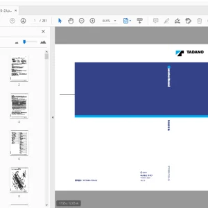 Tadano RTF600-7 キャリヤ 操作マニュアル PDF