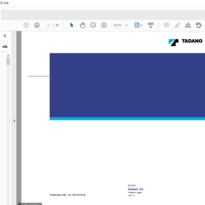 Tadano Self Loader SL-150 Series Operation Manual  - PDF DOWNLOAD