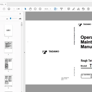 Tadano TR-150XL-4 Rough Terrain Crane Operation & Maintenance Manual - PDF