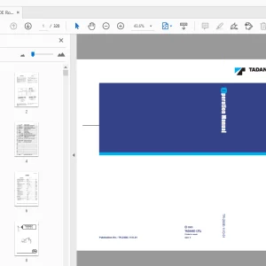Tadano TR-250E Rough Terrain Crane Operation Manual - PDF