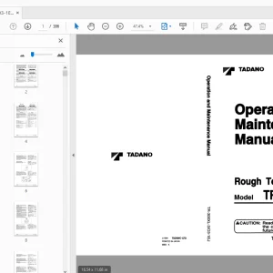 Tadano TR-300XL-3 Operation & Maintenance Manual - PDF