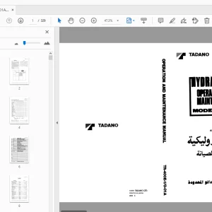 Tadano TR-400E Hydraulic Crane Operation & Maintenance Manual - PDF