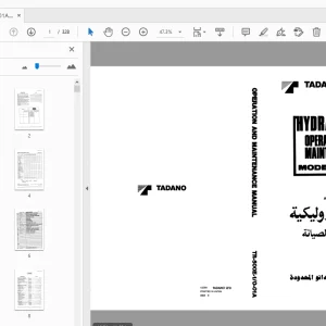 Tadano TR-500E Hydraulic Crane Operation & Maintenance Manual - PDF