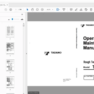 Tadano TR-600EXL-3 Rough Base Crane OPERATING & MAINTENANCE MANUAL - PDF