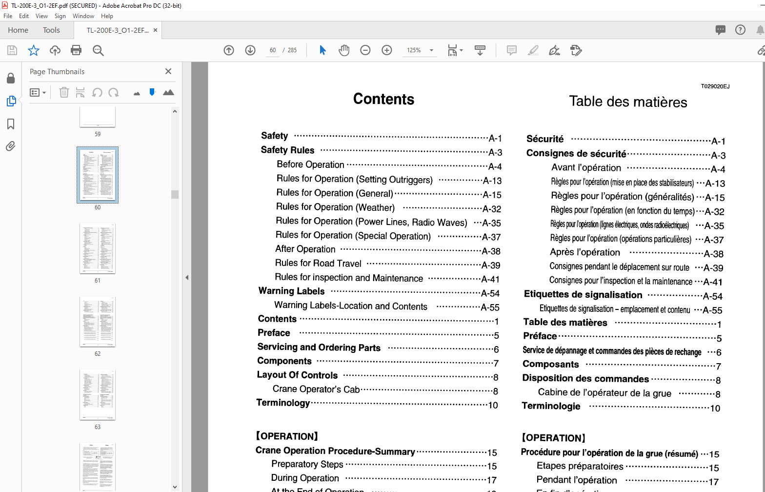 Tadano Truck Crane Tl E Operation And Maintenance Manual