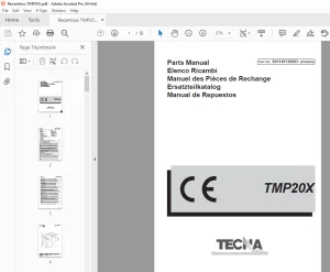 Tecna Forklift TMP20X Parts Manual - PDF DOWNLOAD