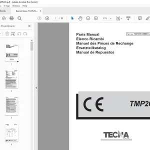 Tecna Forklift TMP20X Parts Manual - PDF DOWNLOAD