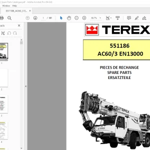 Terex Crane 551186 AC60/3 EN13000 Parts Manual - PDF DOWNLOAD
