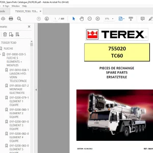 Terex Crane 755020 TC60 Parts Manual - PDF DOWNLOAD