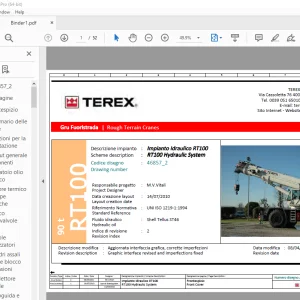 Terex Crane 90t RT100 Hydraulic Schematic Manual - PDF DOWNLOAD