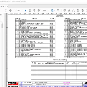 Terex Crane AC60/3 – AC60/3L Electrical Schematic Manual - PDF DOWNLOAD