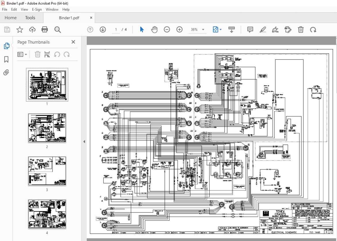 Terex Crane CD200 Electrical & Hydraulic Schematic Manual PDF ...