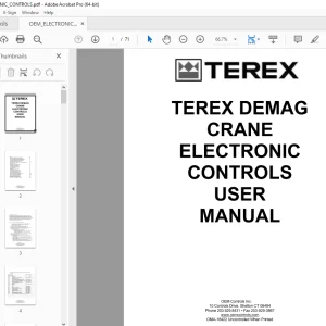 Terex Crane Demag Electronic Control User Manual - PDF DOWNLOAD