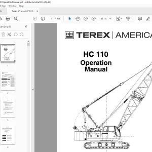 Terex Crane HC 110 Operation Manual - PDF DOWNLOAD