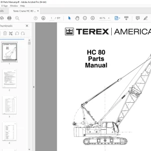 Terex Crane HC 80 Parts Manual - PDF DOWNLOAD