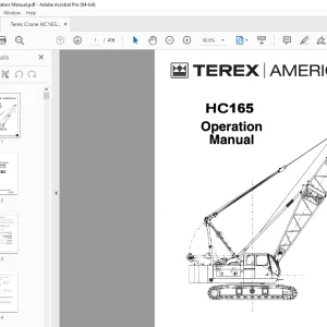 Terex Crane HC165 Operation Manual - PDF DOWNLOAD