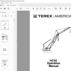 Terex Crane HC50 Operation Manual - PDF DOWNLOAD