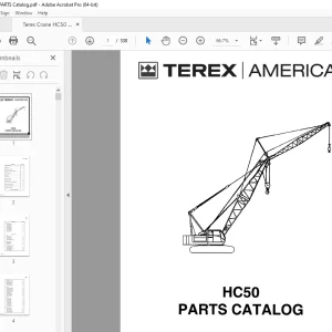 Terex Crane HC50 Parts Manual - PDF DOWNLOAD