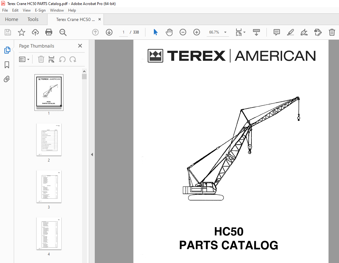 Terex Crane HC50 Parts Manual - PDF DOWNLOAD - HeyDownloads - Manual ...