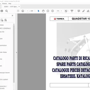 Terex Crane Quadstar 1075 Parts Manual - PDF DOWNLOAD