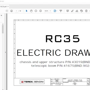 Terex Crane RC35 Electric Schematic Manual - PDF DOWNLOAD