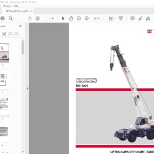 Terex Crane RC35 Lifting Capacity Chart Manual - PDF DOWNLOAD