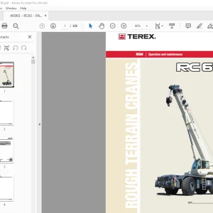 Terex Crane RC60 Operation & Maintenance Manual - PDF DOWNLOAD