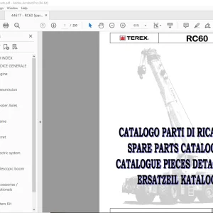 Terex Crane RC60 Parts Manual - PDF DOWNLOAD