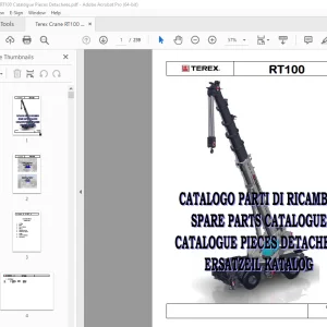 Terex Crane RT100 Catalogue Pieces Detachees - PDF DOWNLOAD