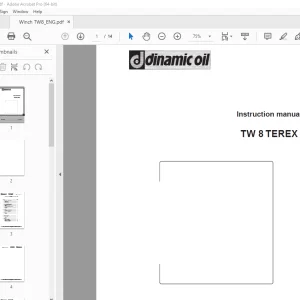 Terex Crane RT100 Operation & Maintenance Manual - PDF DOWNLOAD