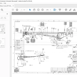 Terex Crane RT1000 Electrical & Hydraulic Schematic Manual PDF