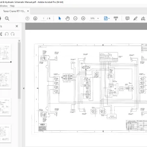 Terex Crane RT1100 Electrical & Hydraulic Schematic Manual PDF