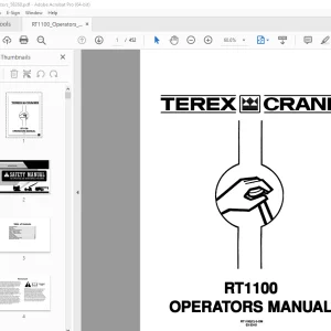 Terex Crane RT1100 Operators Manual - PDF DOWNLOAD