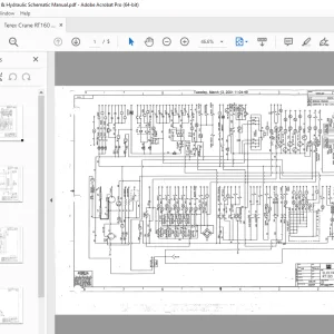 Terex Crane RT160 Electrical & Hydraulic Schematic Manual PDF