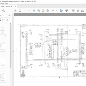 Terex Crane RT160 Electrical & Hydraulic Schematic Manual PDF