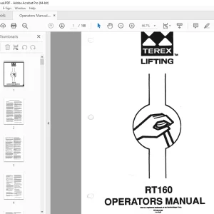 Terex Crane RT160 Operators Manual - PDF DOWNLOAD
