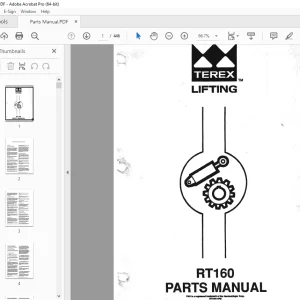 Terex Crane RT160 Parts Manual - PDF DOWNLOAD